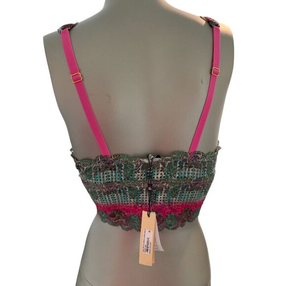 Cosabella Never Say Never Printed Curvy Plungie Longline Bralette Size M - Picture 5 of 7